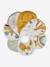 Set van 7 babyslabbetjes beige, bedrukt+blauwgroen+Egel+jungle wit+lichtroze+touw - vertbaudet enfant 