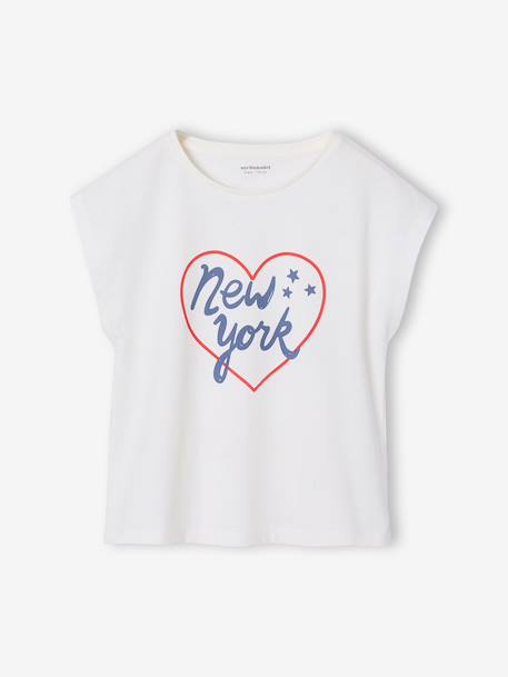 Set van 3 Basics meisjesshirts met korte mouwen bleekblauw+grijsblauw+roze (poederkleur) - vertbaudet enfant 