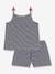 PETIT BATEAU pyjama set met bretels marineblauw - vertbaudet enfant 
