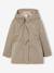 3-in-1 parka voor meisjes, parka en windjack met bloemenprint kaki - vertbaudet enfant 
