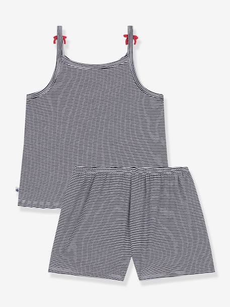 PETIT BATEAU pyjama set met bretels marineblauw - vertbaudet enfant 