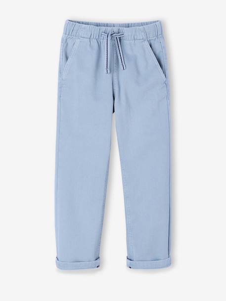 Eenvoudig aan te trekken jongensbroek met rechte pasvorm beige+middenblauw+nachtblauw+saliegroen+terracotta - vertbaudet enfant 