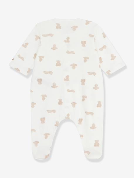 PETIT BATEAU baby pyjama met print wit - vertbaudet enfant 