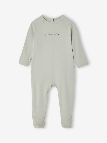 Set van 2 pyjama's baby met opening aan de achterkant saliegroen - vertbaudet enfant 