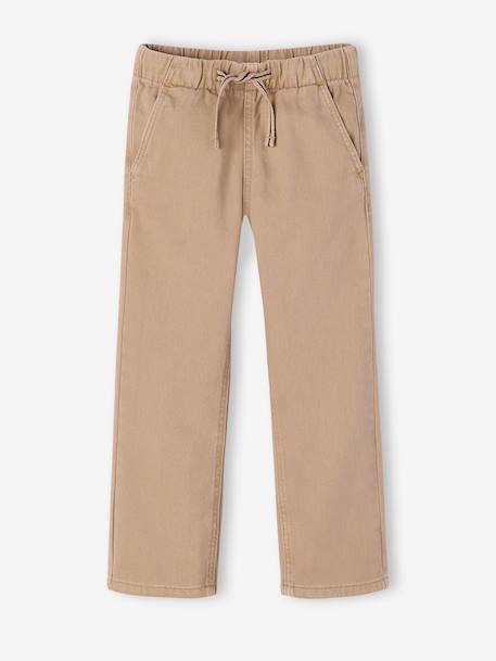 Eenvoudig aan te trekken jongensbroek met rechte pasvorm beige+middenblauw+nachtblauw+saliegroen+terracotta - vertbaudet enfant 