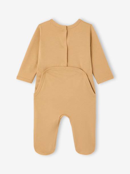 Pyjama babypakje jongen opening beige - vertbaudet enfant 