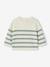 Gestreept baby trui van tricot karamel+marineblauw+saliegroen - vertbaudet enfant 