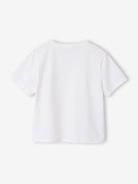 Set van 3 effen t-shirts voor meisjes ecru+lichtroze - vertbaudet enfant 