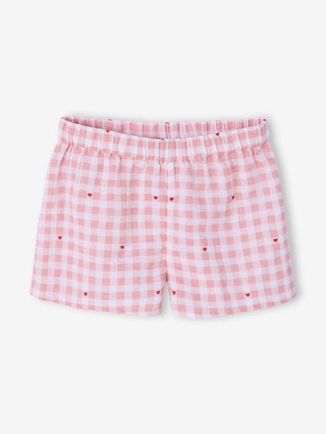Pyjama 2-delige meisjes biologisch katoen roze (poederkleur) - vertbaudet enfant 