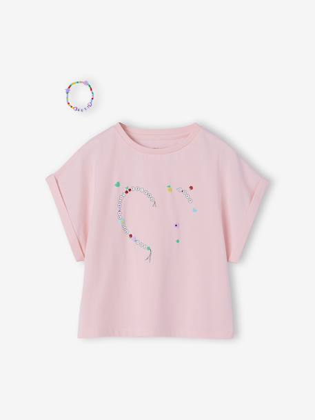 Set T-shirt en armbanden beste vrienden lila - vertbaudet enfant 