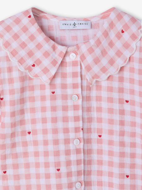 Pyjama 2-delige meisjes biologisch katoen roze (poederkleur) - vertbaudet enfant 