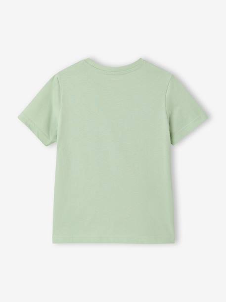 Set van 3 T-shirt met korte mouwen amandelgroen+karamel+marineblauw+pecannoot+petrolblauw+saliegroen - vertbaudet enfant 