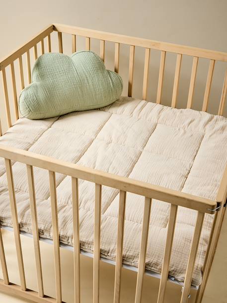 Effen bi-materiaal vloermat / boxkleed indigoblauw+okergeel+olijf+taupe+terracotta+vanille - vertbaudet enfant 