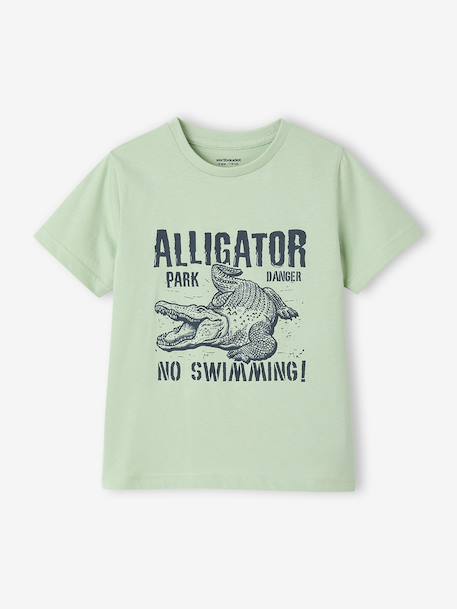 Set van 3 T-shirt met korte mouwen amandelgroen+karamel+marineblauw+pecannoot+petrolblauw+saliegroen - vertbaudet enfant 