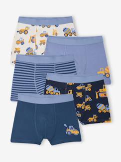 -Set boxershorts voor jongens met graafmachine