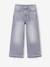 Wijde meisjesjeans met rafels aan de onderkant donkerblauw+gebleekt denim+grijs+stone - vertbaudet enfant 