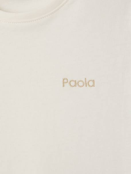Set van 3 effen t-shirts voor meisjes ecru+lichtroze - vertbaudet enfant 