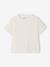 Set van 3 effen t-shirts voor meisjes ecru+lichtroze - vertbaudet enfant 