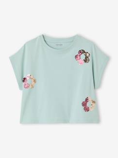 Meisje-T-shirt, souspull-T-shirt voor meisjes met paillettenmotieven