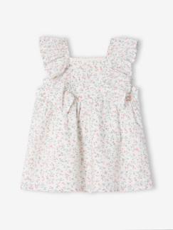 -Jurk baby met print en ruches