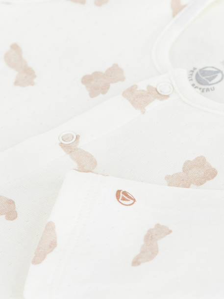 PETIT BATEAU baby pyjama met print wit - vertbaudet enfant 