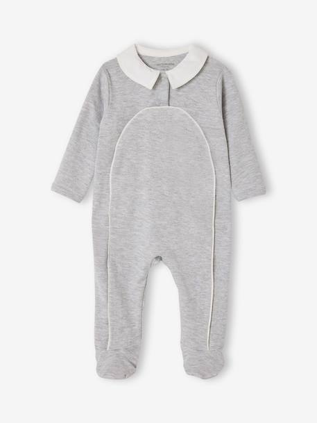 Babyslaappakje pyjama van biologisch katoen gemêleerd grijs - vertbaudet enfant 