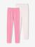 Set van 2 leggings voor meisjes antraciet+ecru - vertbaudet enfant 