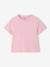 Set van 3 effen t-shirts voor meisjes ecru+lichtroze - vertbaudet enfant 