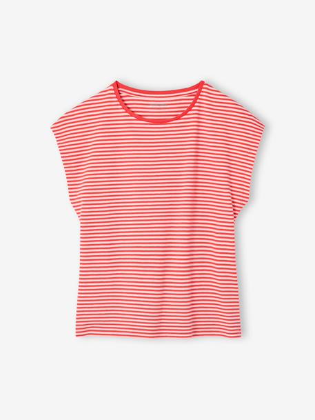 Set van 3 Basics meisjesshirts met korte mouwen bleekblauw+grijsblauw+roze (poederkleur) - vertbaudet enfant 