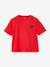 Effen Basics meisjesshirt met korte mouwen abrikoos+rood+snoepjesroze - vertbaudet enfant 