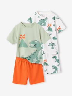 -Set van 2 pyjamashorts voor jongens met dinosaurusprint