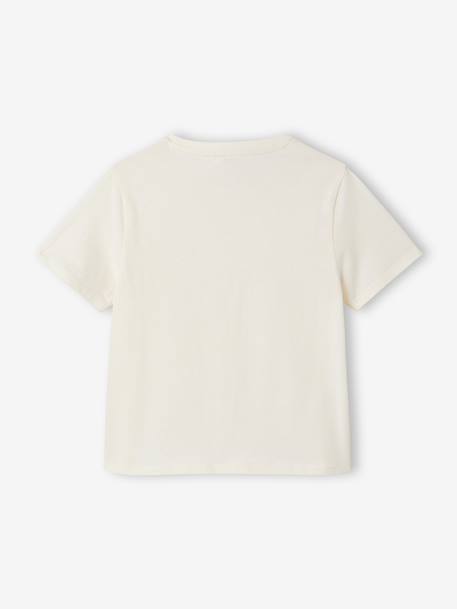 Set van 3 effen t-shirts voor meisjes ecru+lichtroze - vertbaudet enfant 