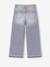 Wijde meisjesjeans met rafels aan de onderkant donkerblauw+gebleekt denim+grijs+stone - vertbaudet enfant 