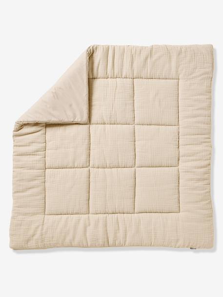 Effen bi-materiaal vloermat / boxkleed indigoblauw+okergeel+olijf+taupe+terracotta+vanille - vertbaudet enfant 