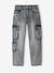 Denim loose battle jongensbroek denimgrijs+gebleekt denim - vertbaudet enfant 