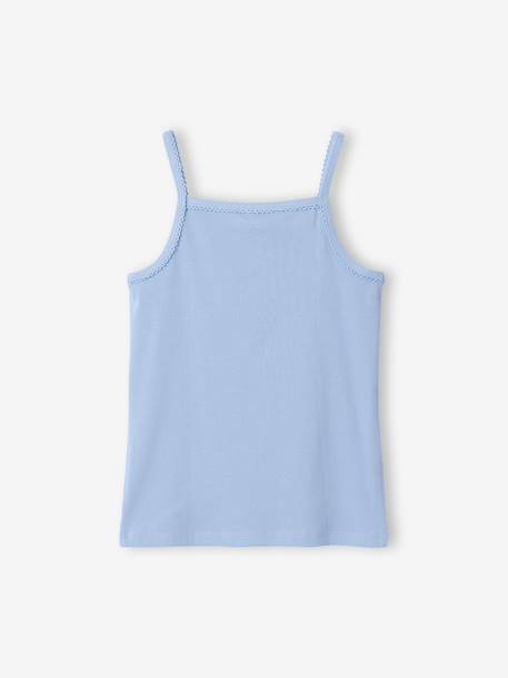 Set van 3 hemdjes met ribbels voor meisjes ecru - vertbaudet enfant 