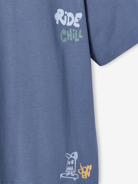 Set van 2 T-shirt met korte mouwen grijsblauw - vertbaudet enfant 