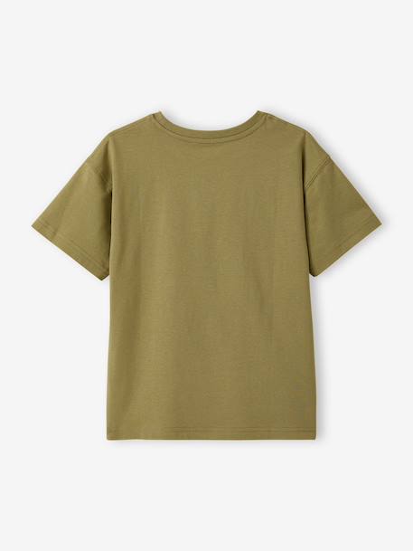 Set van 3 effen Basics jongensshirts olijf - vertbaudet enfant 