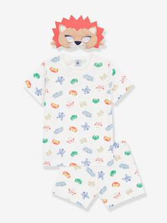 Jongens-Pyjamashort set voor kinderen met PETIT BATEAU masker