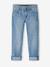 Rechte jeans voor jongens met omslag ongewassen denim+stone - vertbaudet enfant 