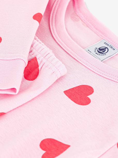 Kinderpyjama met hartjes PETIT BATEAU rozen - vertbaudet enfant 