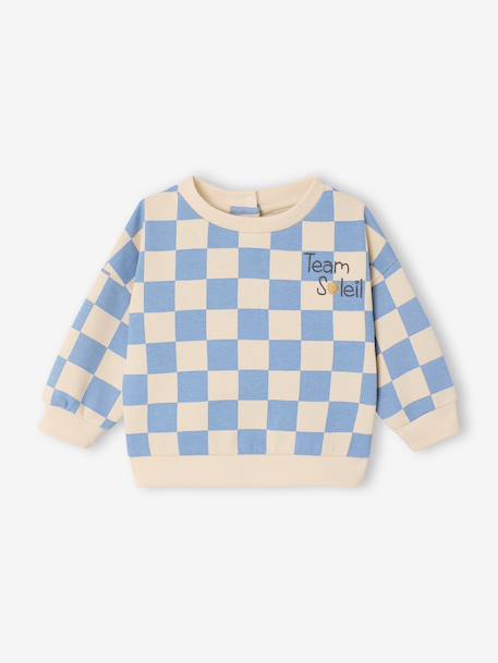 Baby sweater voor jongens 'Team Soleil' grijsblauw - vertbaudet enfant 