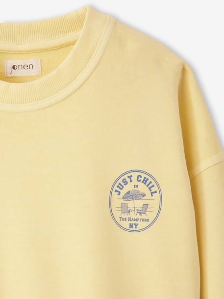 Sweater voor jongens 'Just Chill' lichtgeel - vertbaudet enfant 