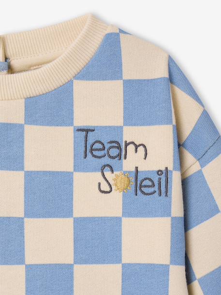 Baby sweater voor jongens 'Team Soleil' grijsblauw - vertbaudet enfant 