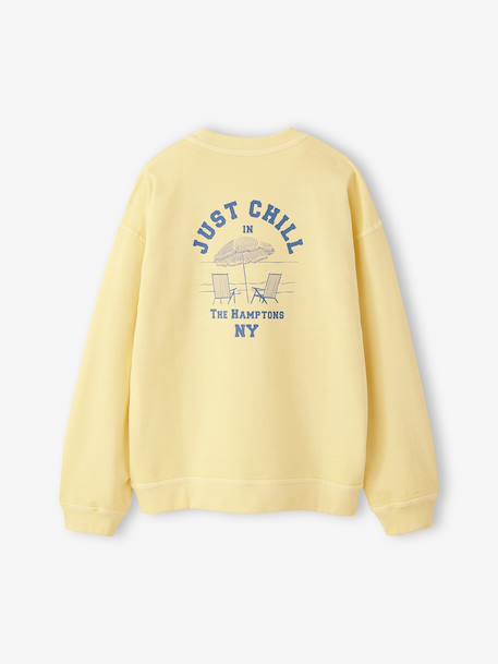 Sweater voor jongens 'Just Chill' lichtgeel - vertbaudet enfant 