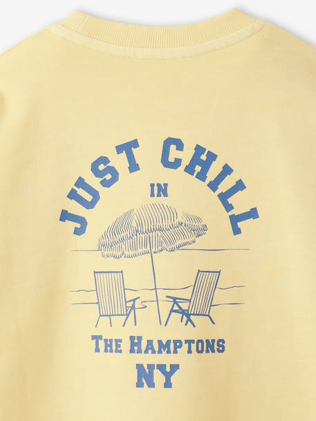 Sweater voor jongens 'Just Chill' lichtgeel - vertbaudet enfant 