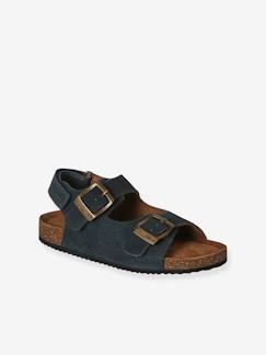 -Sandalen voor jongens van leer met gespen