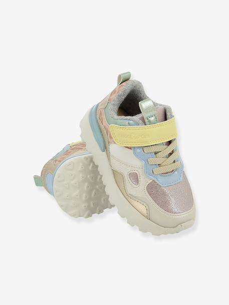 Baskets Joggy Scratch SHOO POM blauw+paars - vertbaudet enfant 