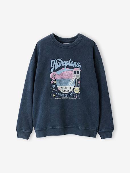 Hamptons sweater voor meisjes marineblauw - vertbaudet enfant 