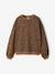 Sweater met wijde pasvorm bruin+marineblauw+vanille - vertbaudet enfant 